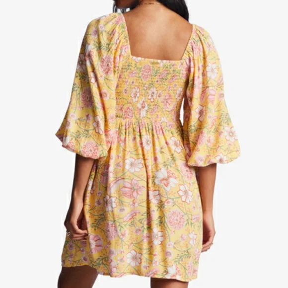Billabong Floral Paradise Days Mini Dress Size Large - Picture 2 of 11